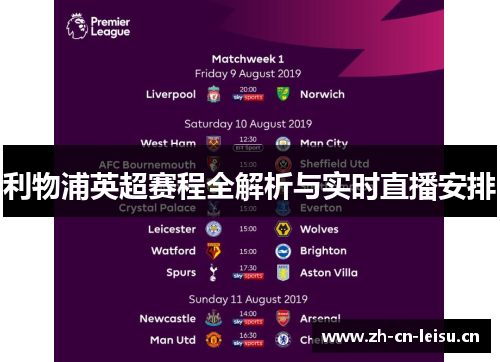 利物浦英超赛程全解析与实时直播安排